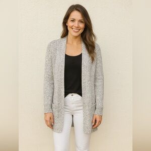 Express Thick Warm Light Grey Cardigan Sweater Coat  XS
